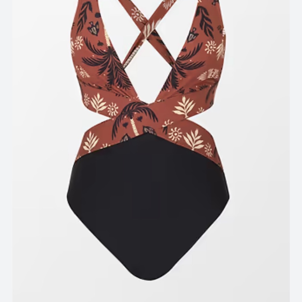 Cupshe Red Floral Bikini
